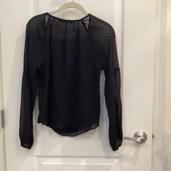 Abercrombie & Fitch Black Sheer Blouse - Picture 8 of 9